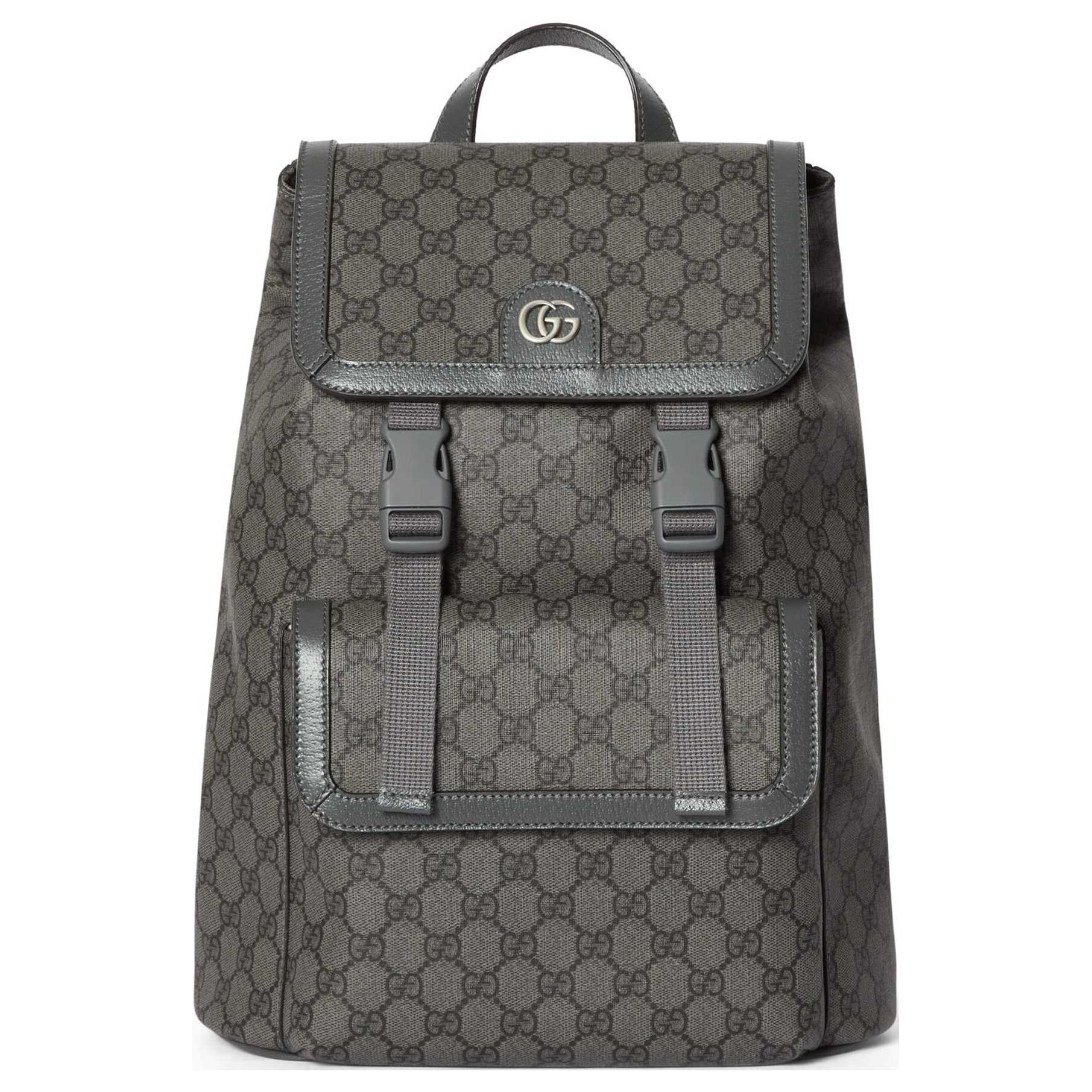 

GUCCI Маленький рюкзак из холста с кожаной окантовкой