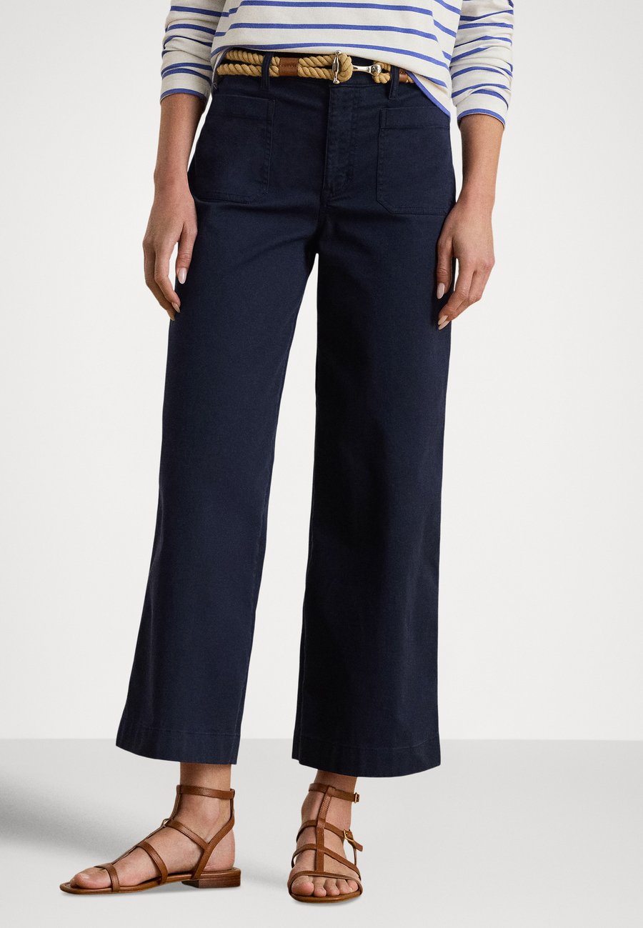 

Брюки Lauren Ralph Lauren STRETCH CHINO WIDE LEG CROPPED PANT, Navy/Dark Blue