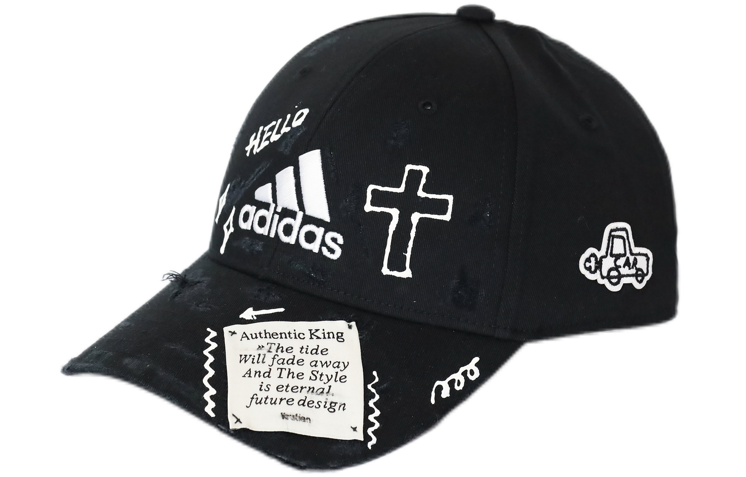 

Adidas Хлопковая бейсболка унисекс черная, Black