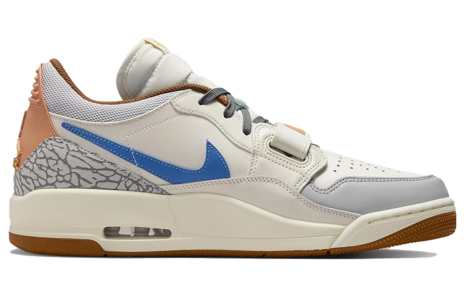 Мужские баскетбольные кроссовки Jordan Legacy 312 Vintage, Фантом/Кокосовое молоко/Янтарно-коричневый/Звездно-синий — фото 2