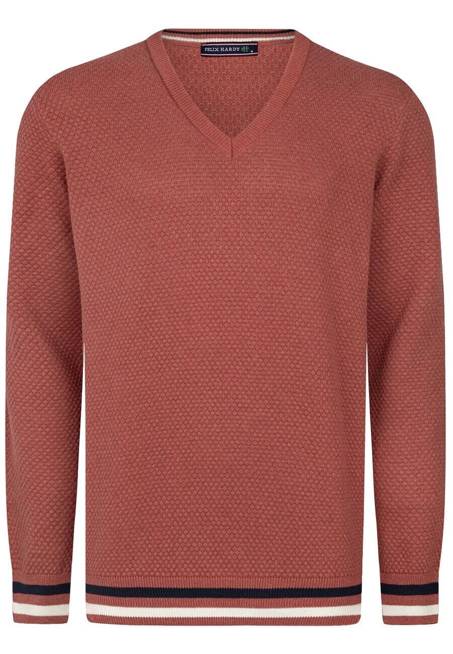

Свитер с v-образным вырезом Felix Hardy Sweater, цвет rusty red