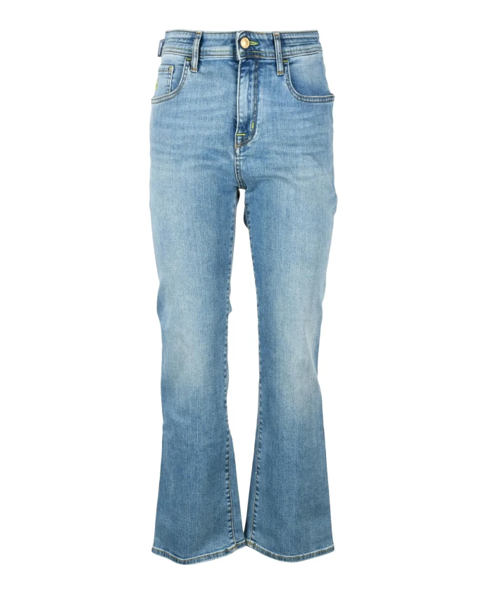 

Стильные джинсы из смесовой хлопковой ткани. Jacob Cohã«N, синий