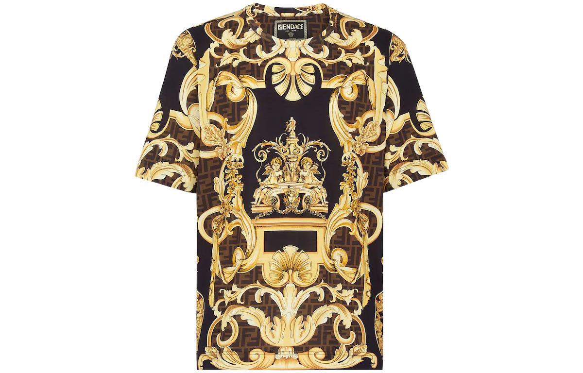 

FENDI Футболка VERSACE X VERSACE мужская black gold