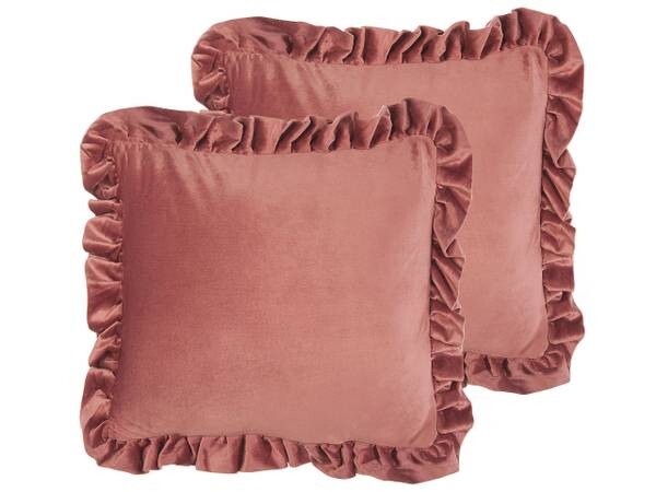 

Подушка Beliani 2 шт KALANCHOE, 42x42x42 см, розовый