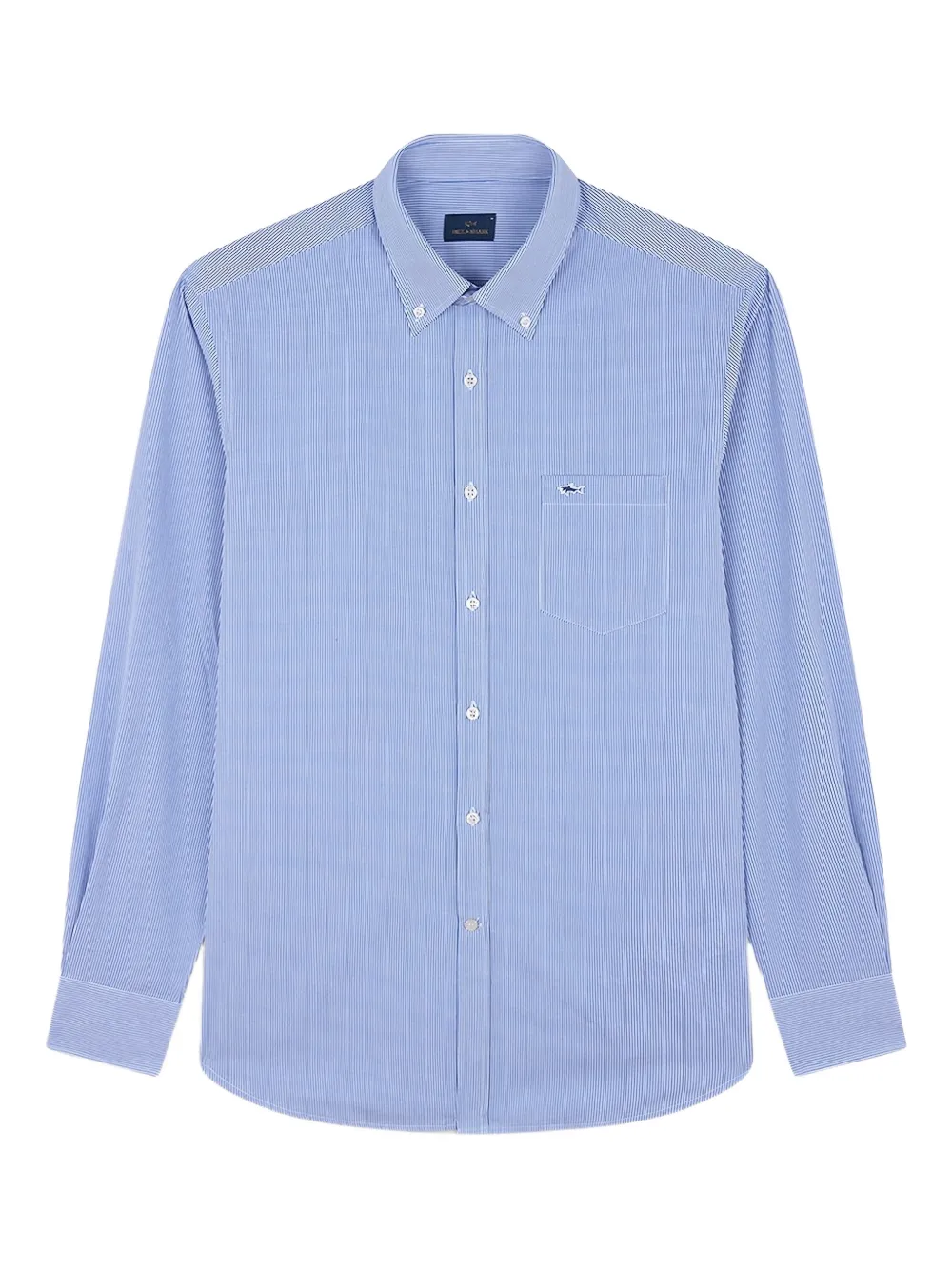 

Рубашка из хлопкового поплина в полоску Paul & Shark, синий