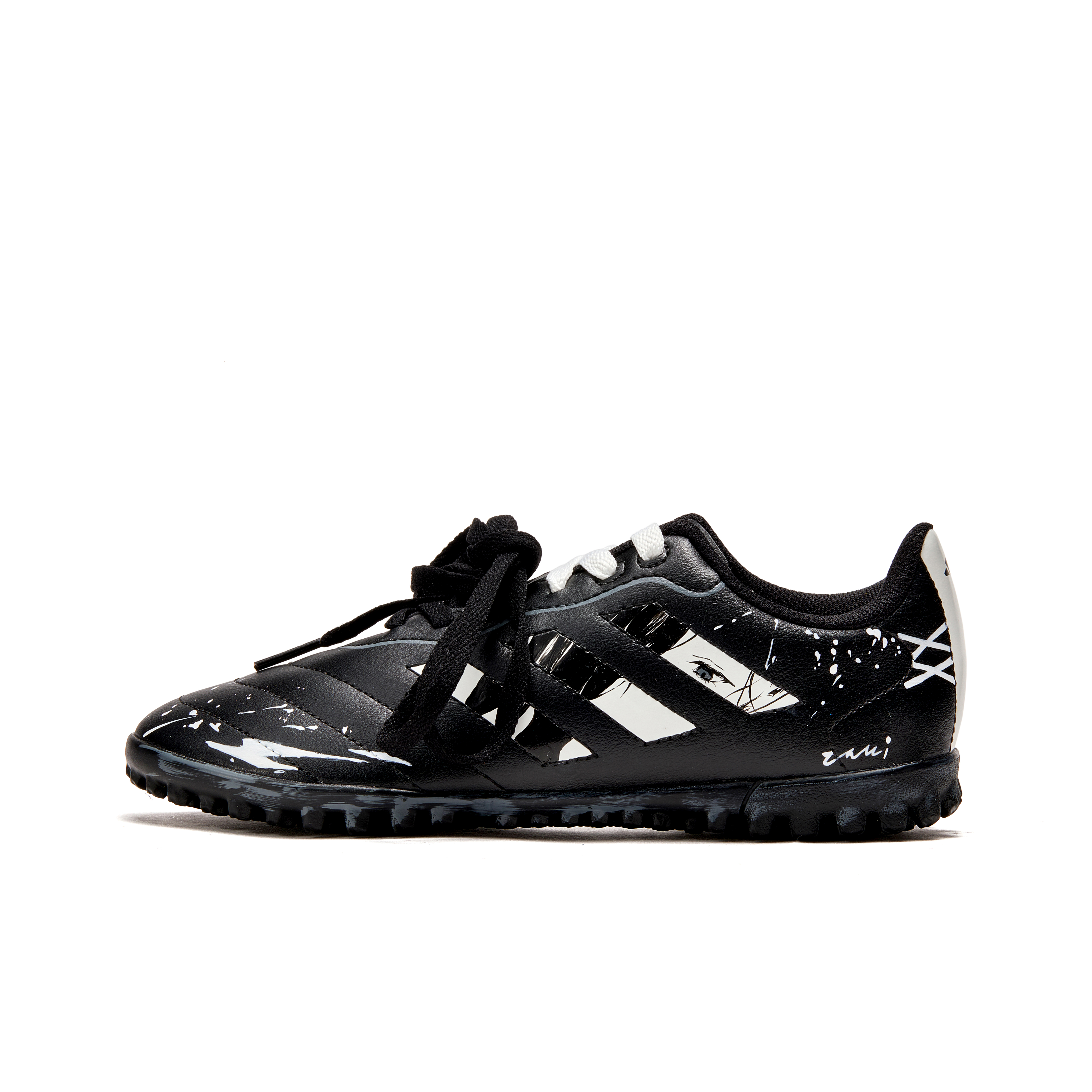 

Adidas Футбольные бутсы GOLETTO VII TF Turf, устойчивые к истиранию, мужские, черно-белые