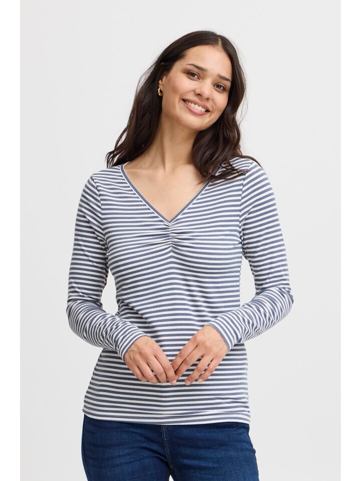 

Лонгслив Fransa Shirttop FRMONA TEE 4 20614507 modisches Longsleeve, синий
