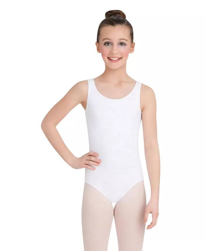 

Детский гимнастический купальник с высоким воротом Capezio, белый