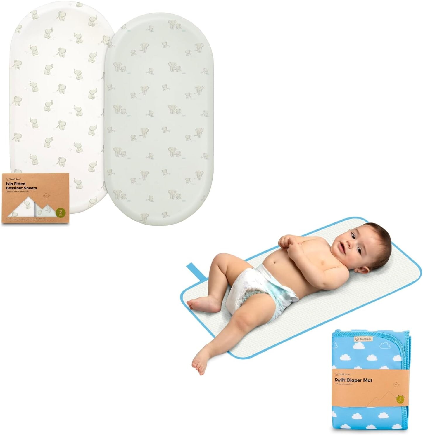 

Kea 2 комплекта простыней для люльки Kea Babies для девочек и мальчиков