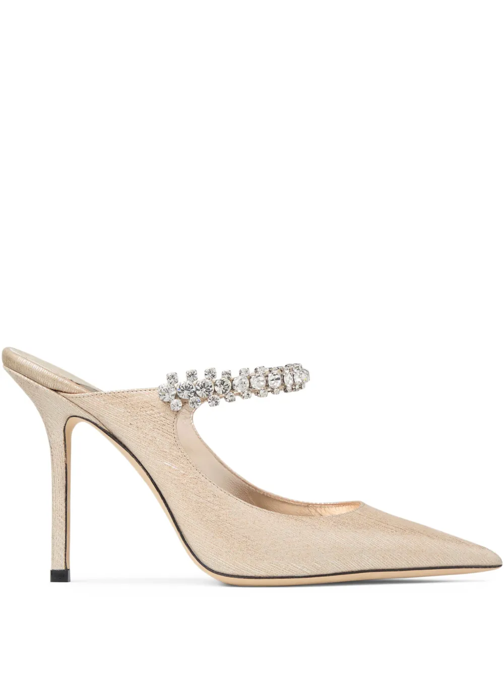 Мюли с кристаллами JIMMY CHOO, золотой