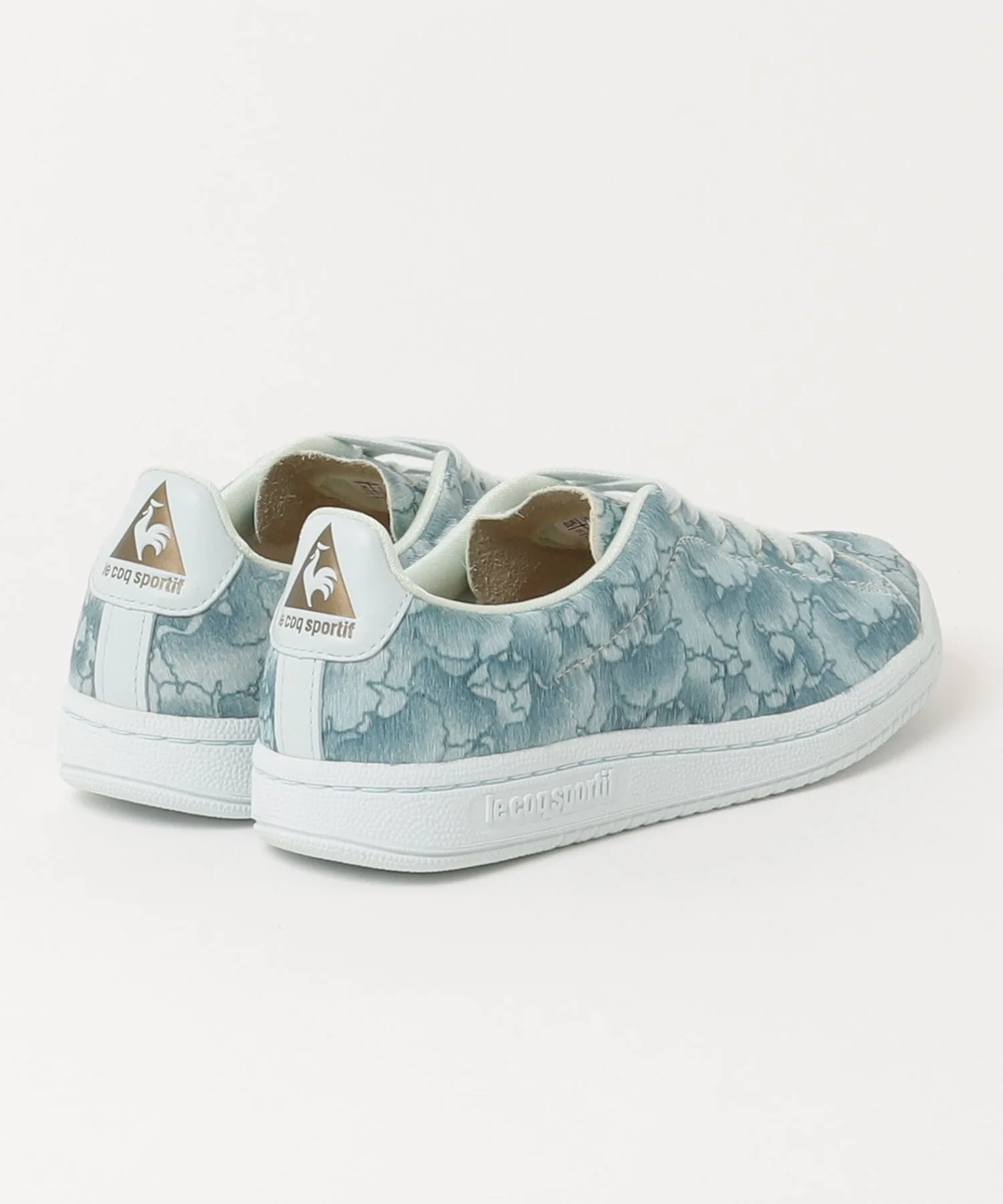 Мужские кроссовки с пони-хером le coq sportif ASHE PRESTIGE PONY HAIR PRINT синие — фото 2