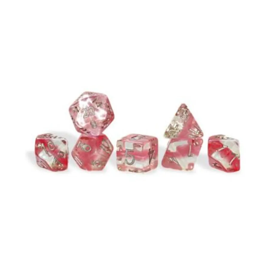 

Поли набор розовых кубиков кварца (7), Neutron Dice