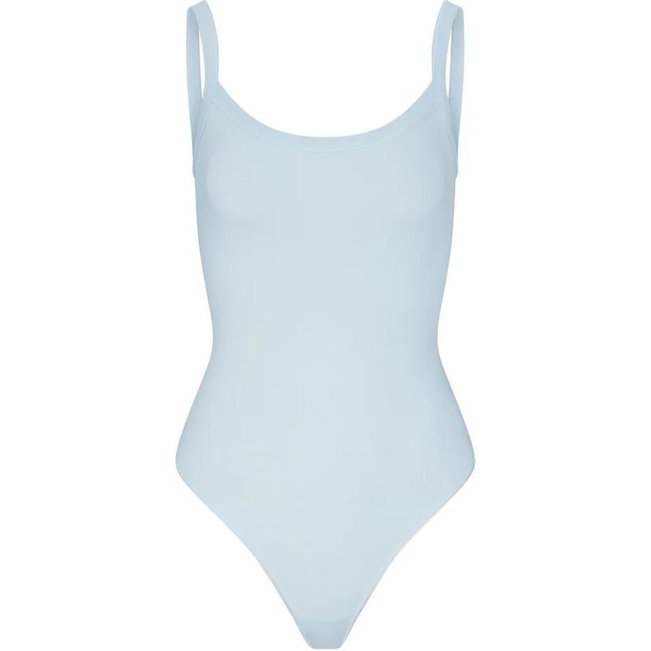 

Костюм-комбинезон с круглым вырезом из хлопкового джерси Skims, Opal/Opal