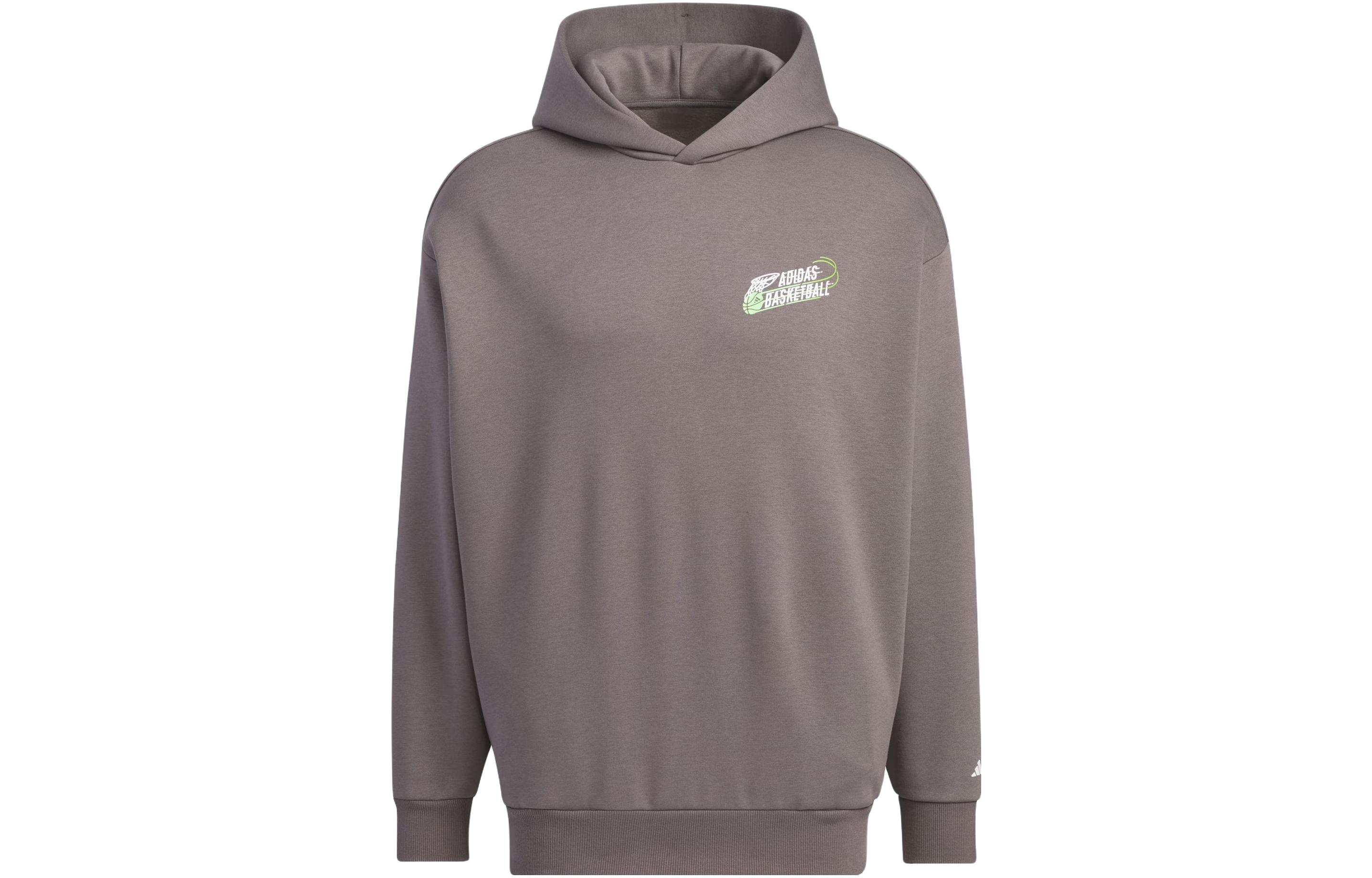 Графический баскетбольный худи свитшот unisex charcoal gray Adidas, серый — фото 3