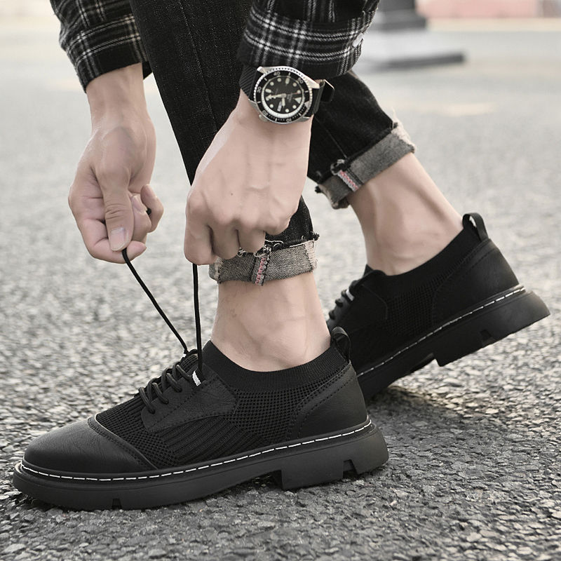 BAGE Мужские повседневные кроссовки Low Top черные, цвет Black — фото 3
