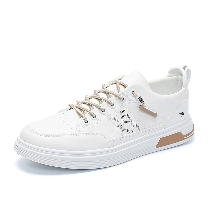 

NANJIREN Мужские противоскользящие, износостойкие, легкие низкие скейтерские кроссовки White Khaki, цвет White Khaki