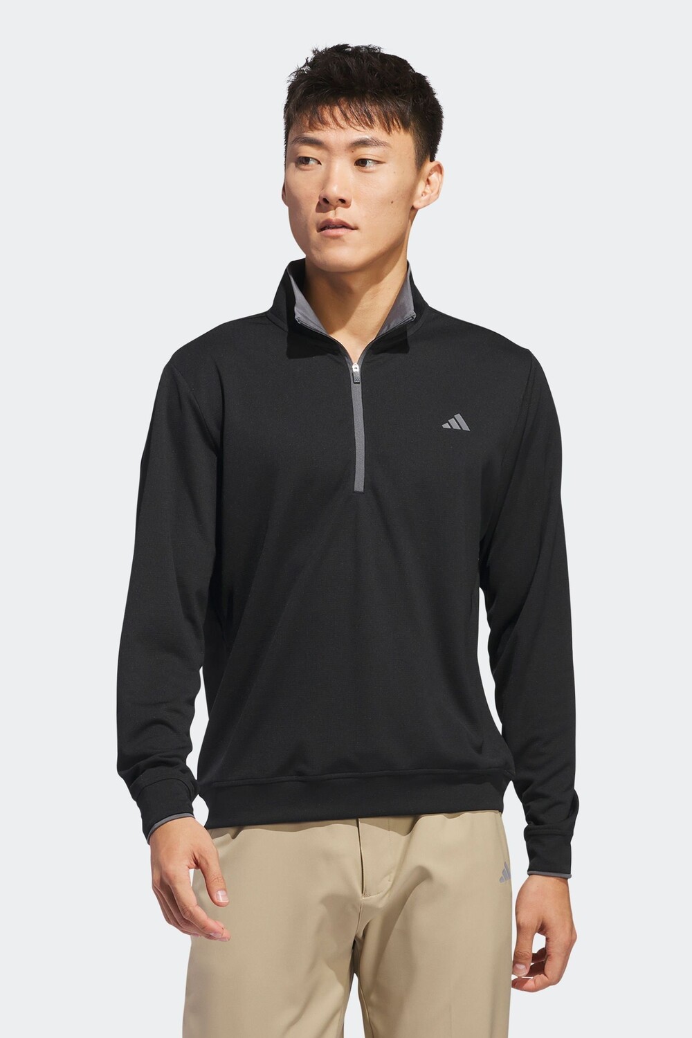 

Легкий топ на короткой молнии Adidas Golf, черный
