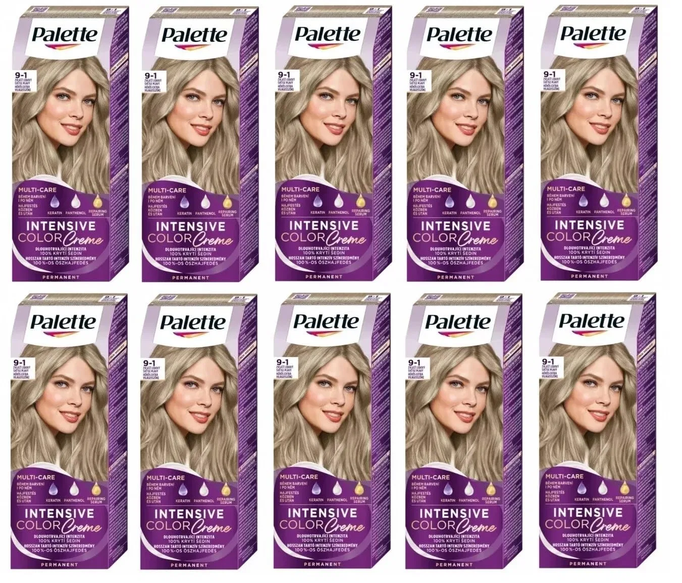 Крем-краска для волос Palette Intensive Colour Cream 9-1 Ash Extra Light Blonde Palette