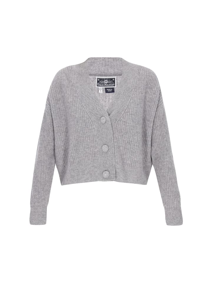 

Женский кардиган светло-серого меланжевого цвета DreiMaster Maritim