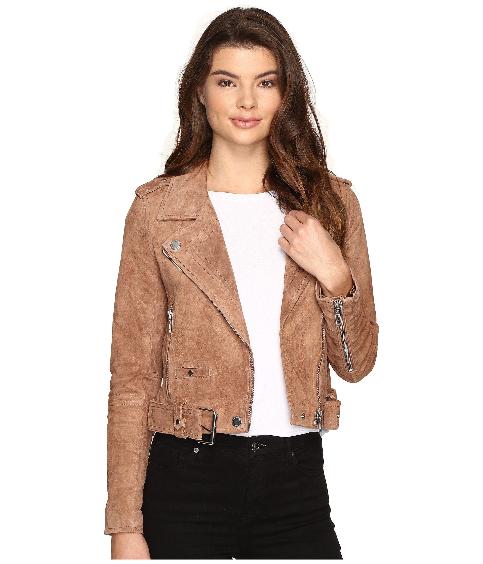 

Куртка Blank NYC Suede Moto Jacket, цвет Coffee Bean
