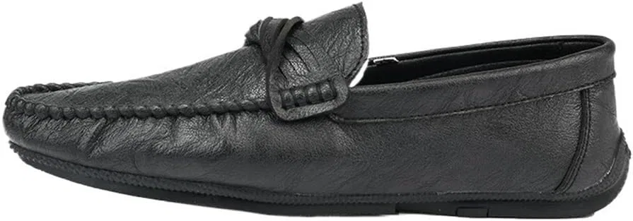 Лоферы мужские на плоской подошве, Black UOPYNE