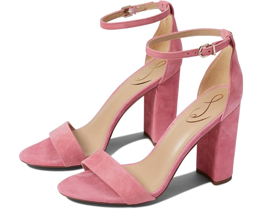 

Туфли Sam Edelman Yaro Ankle Strap Sandal Heel, цвет Carmine Rose