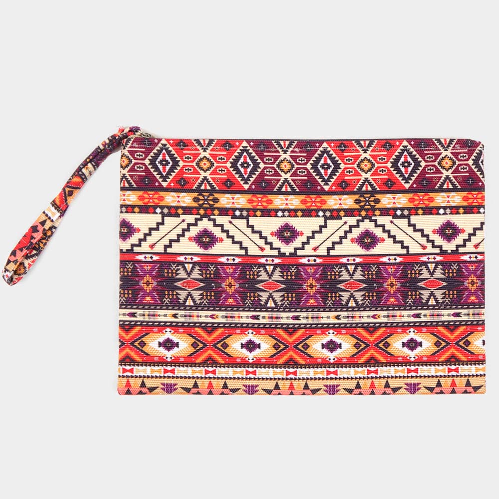 

Ацтекский клатч-кошелек FASHNZFAB, коралловый/мультиколор/фиолетовый
