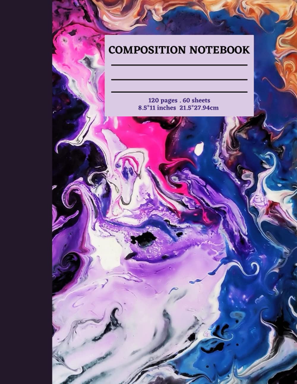 

composition notebook: Wide Ruled Lined Paper Notebook Journal, marble cover with beautiful colors for Girls Kids Teens Students for Writing Notes 8.5*11 inches 21.59*27.94 cm 120 pages (Independently published)