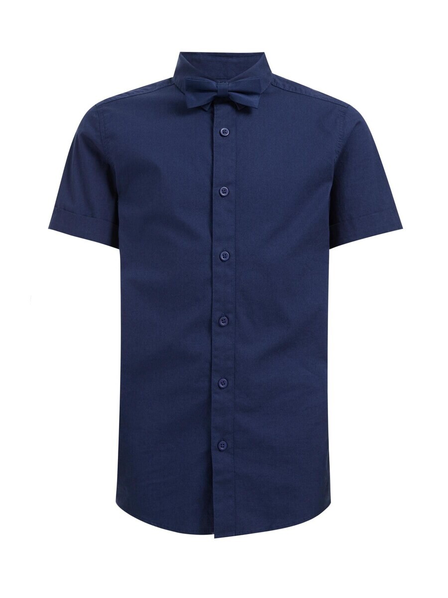 

Рубашка на пуговицах WE Fashion Slim fit Button Up Shirt, темно-синий