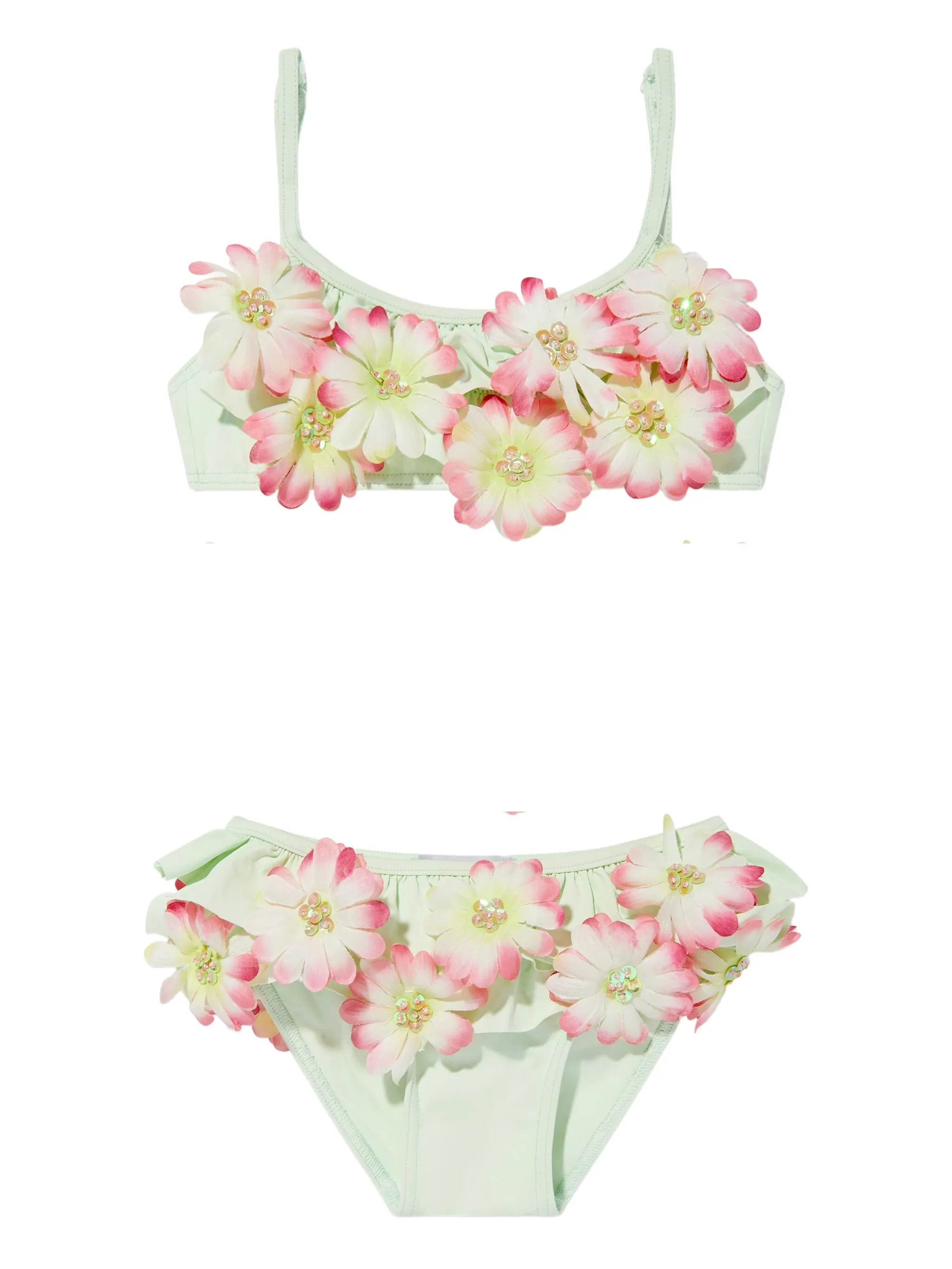 

Бикини с цветочным декором и оборками Seliniaction Kids, зеленый