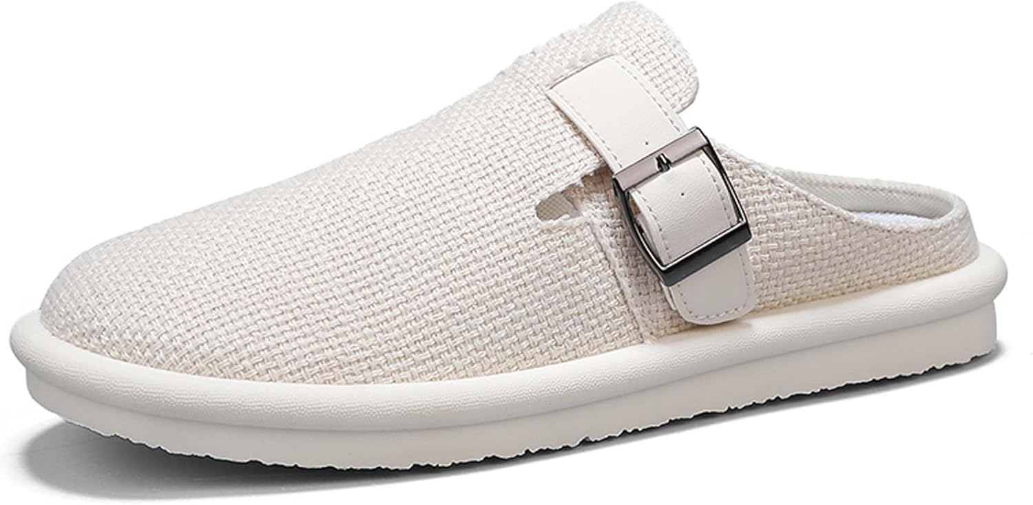 

Мужские мюлы, клог, тапочки, мужские летние повседневные прогулки, мокасины, удобные, легкие Generic, бежевый