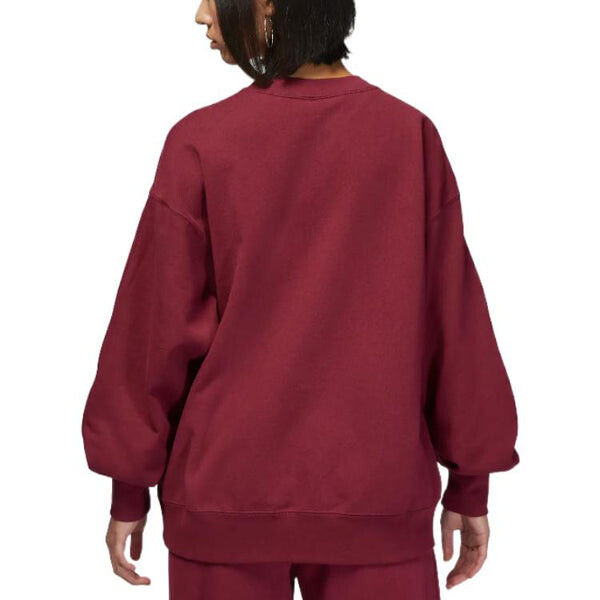 Толстовка (WMNS) Air Jordan Flight Fleece Crew 'Claret', цвет claret — фото 3