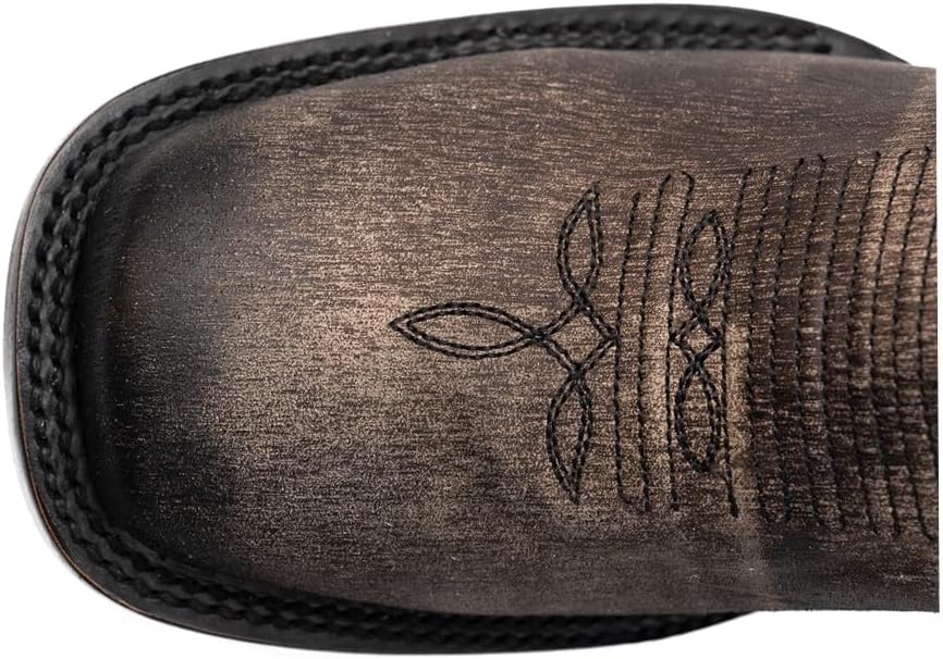 Мужские повседневные ботинки Ferrini Mens Ashton с вышивкой, квадратный носок, без застежек, средний голень - коричневые Ferrini Italia — фото 4