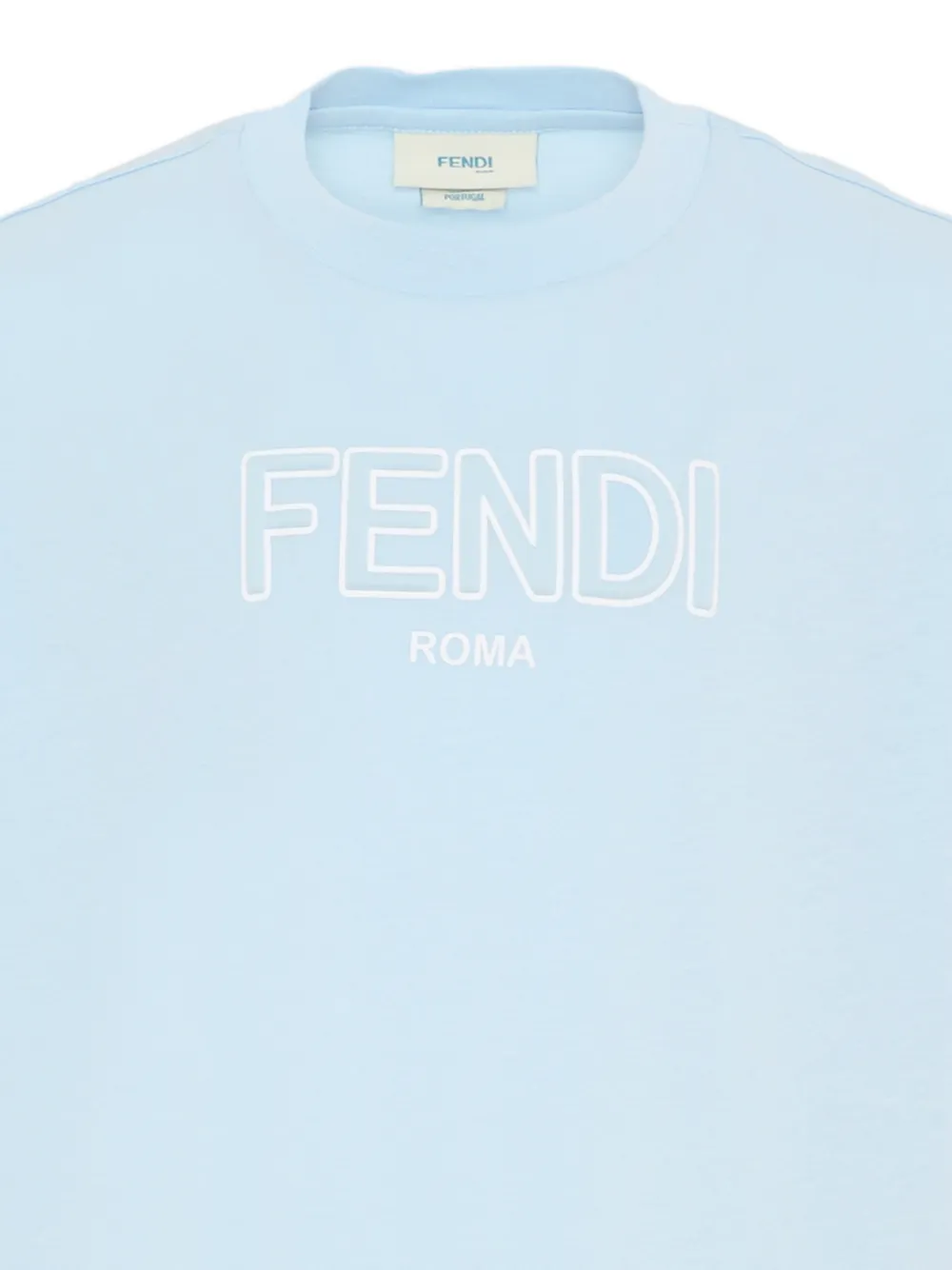 Футболка с логотипом Fendi Kids, синий — фото 3