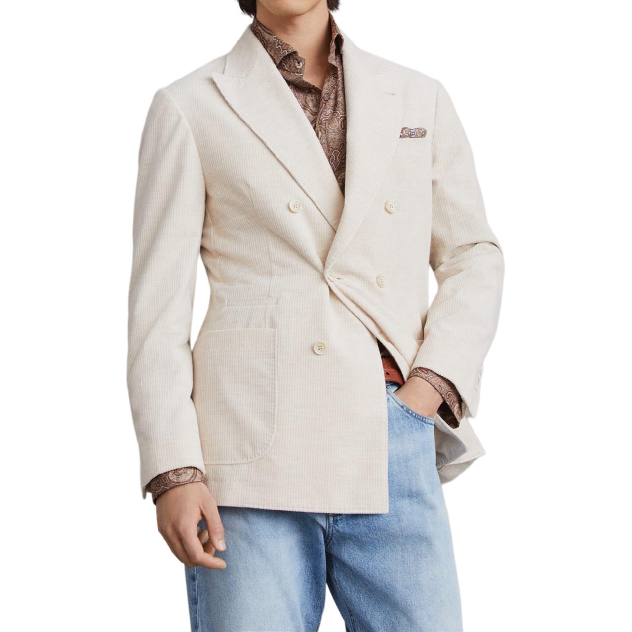 Куртка SS24 Business Suit мужская светлый Brunello Cucinelli, светло-коричневый — фото 4