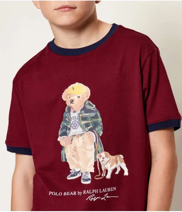 Футболка regular fit Polo Ralph Lauren, бордовый — фото 4