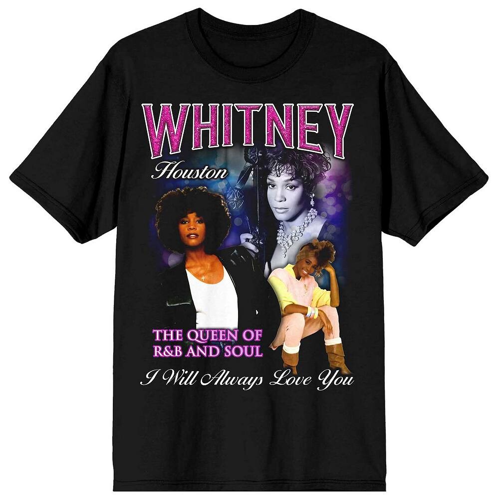 

Мужская футболка Whitney Houston The Queen Licensed Character, черный