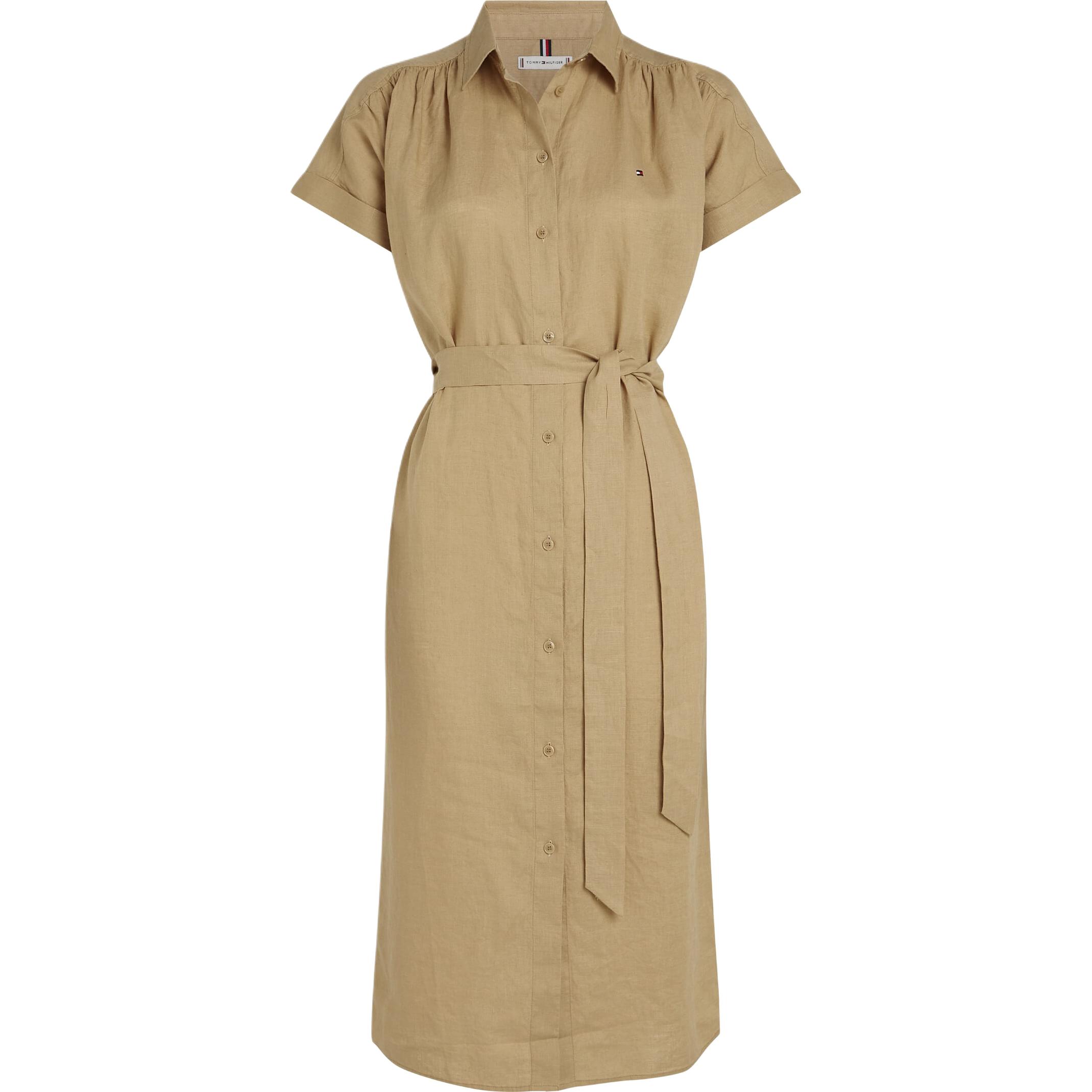 

Женское платье с короткими рукавами Tommy Hilfiger, светло-коричневый