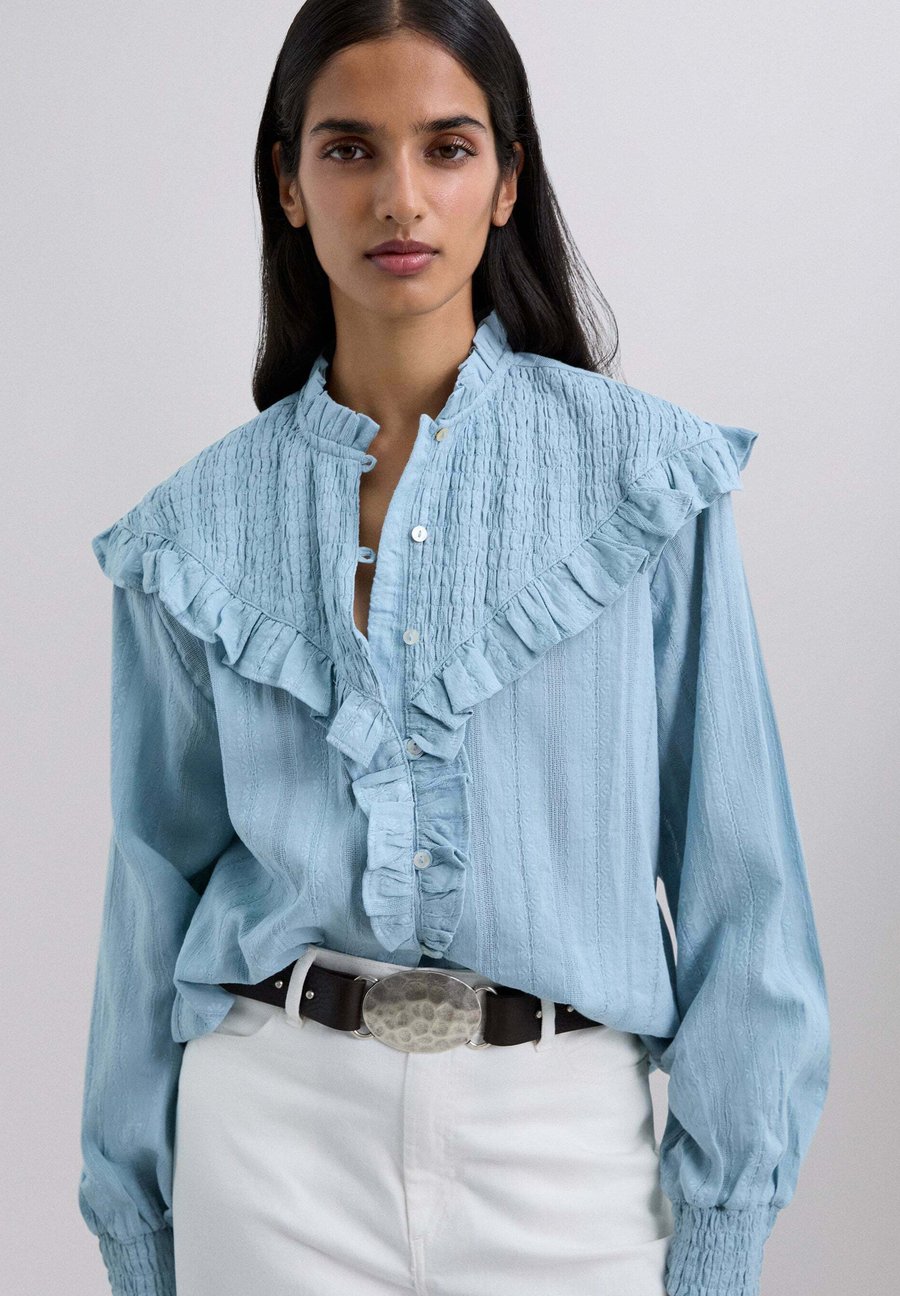 

Блуза Scalpers SMOCKRUFFLE, Light Blue