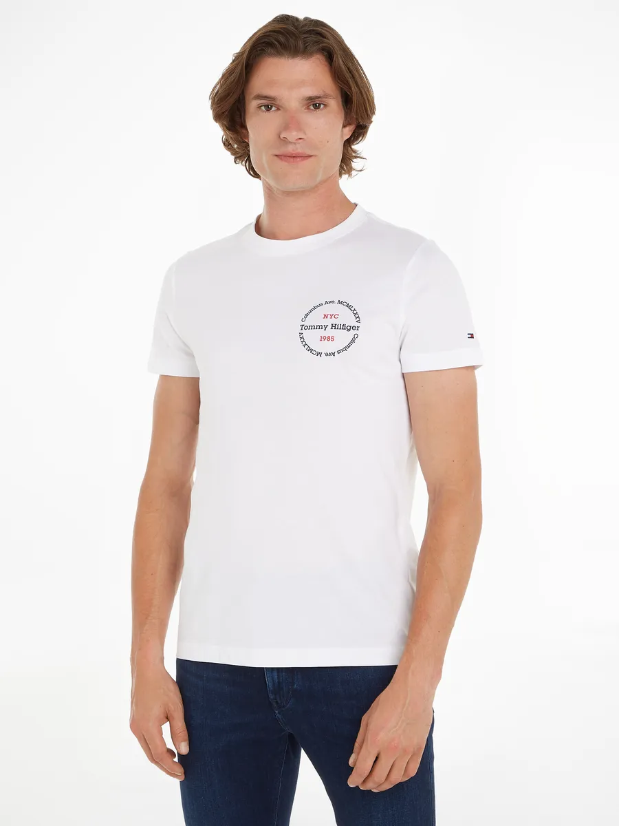

Футболка Tommy Hilfiger "HILFIGER ROUNDLE TEE", белый