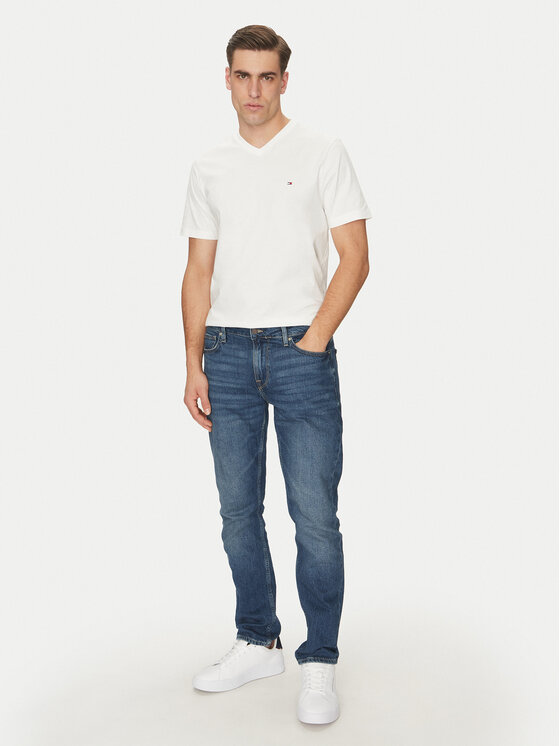 Футболка обычного кроя Essential V-Neck Tee MW0MW39249 Tommy Hilfiger, белый — фото 2
