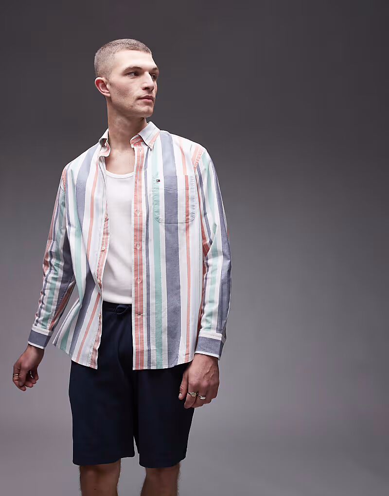 

Рубашка Tommy Hilfiger oxford regatta stripe в многоцветном исполнении