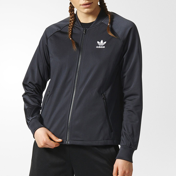 Adidas Originals Куртка Women's Black Stand Collar Moderate Others — фото 4