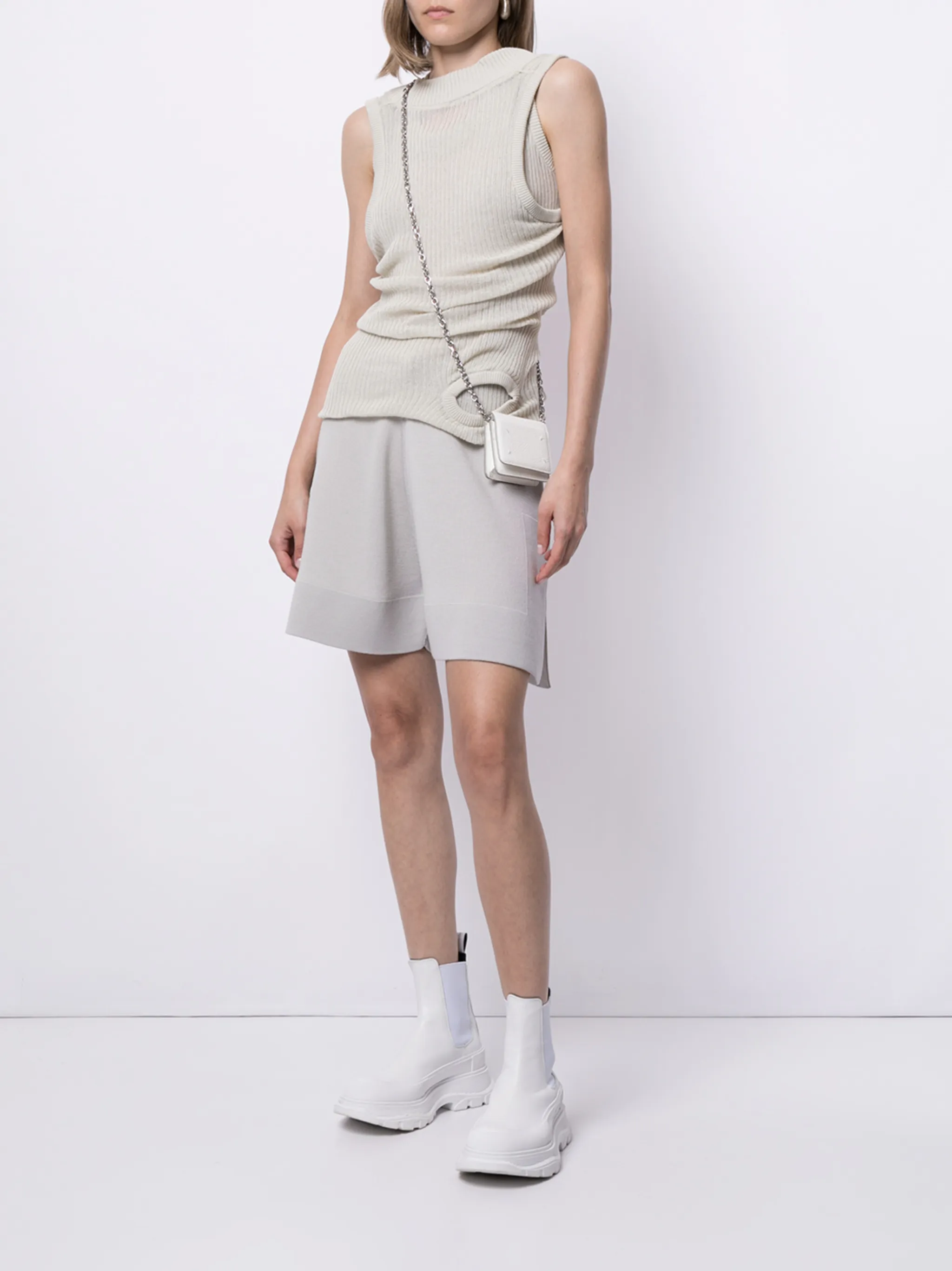Трикотажные шорты Rick Owens, серый — фото 2