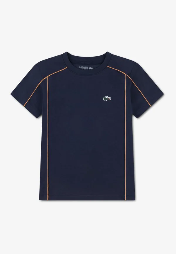 Футболка с принтом в виде канавок Lacoste, Marine