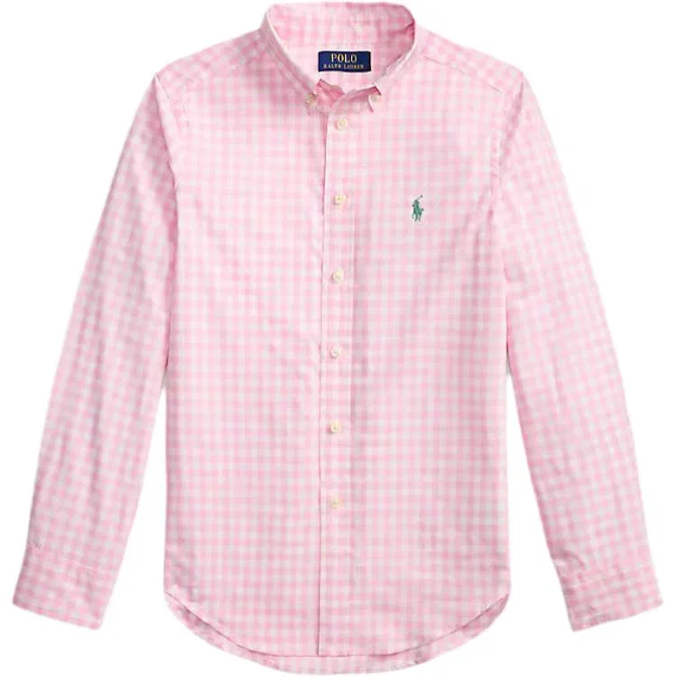Казуальная рубашка Polo Ralph Lauren детская розовая