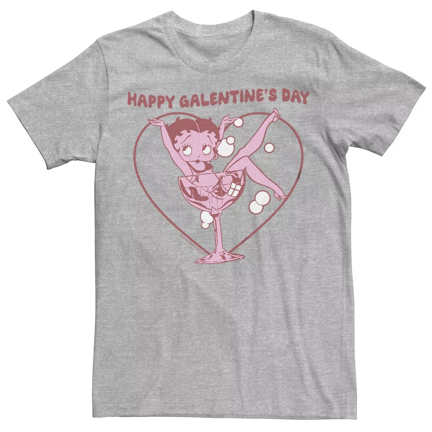 Детская футболка с рисунком бойфренда Betty Boop Happy Valentines Day Glass Bubbles Licensed Character