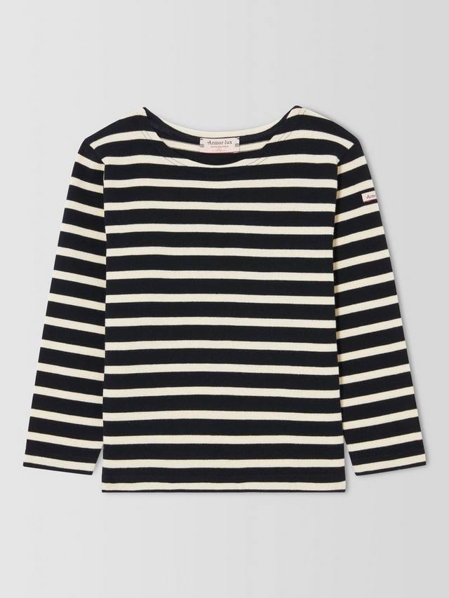 Бретонская полоска футболка с длинным рукавом Armor Lux, Navy/Cream — фото 4