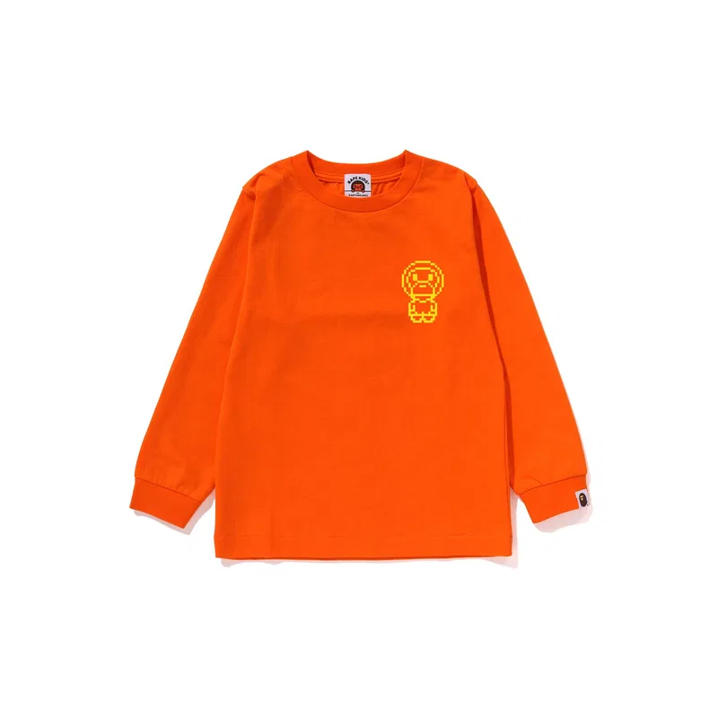 Детская футболка с круглым вырезом A BATHING APE, Orange ORX