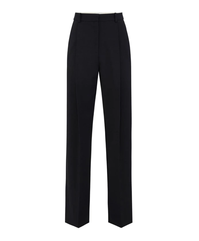 

Черные плиссированные брюки с высокой талией Elisabetta Franchi, черный